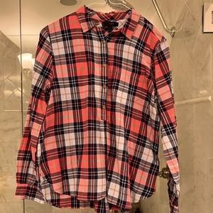 Womens J Crew plaid button down. Hardly worn.